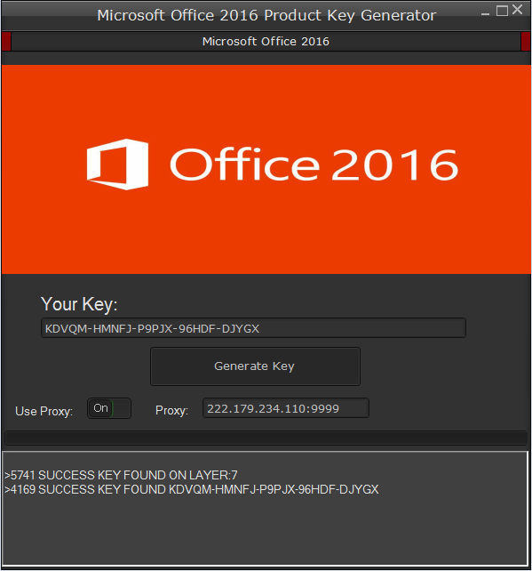 Microsoft 2016 key generator